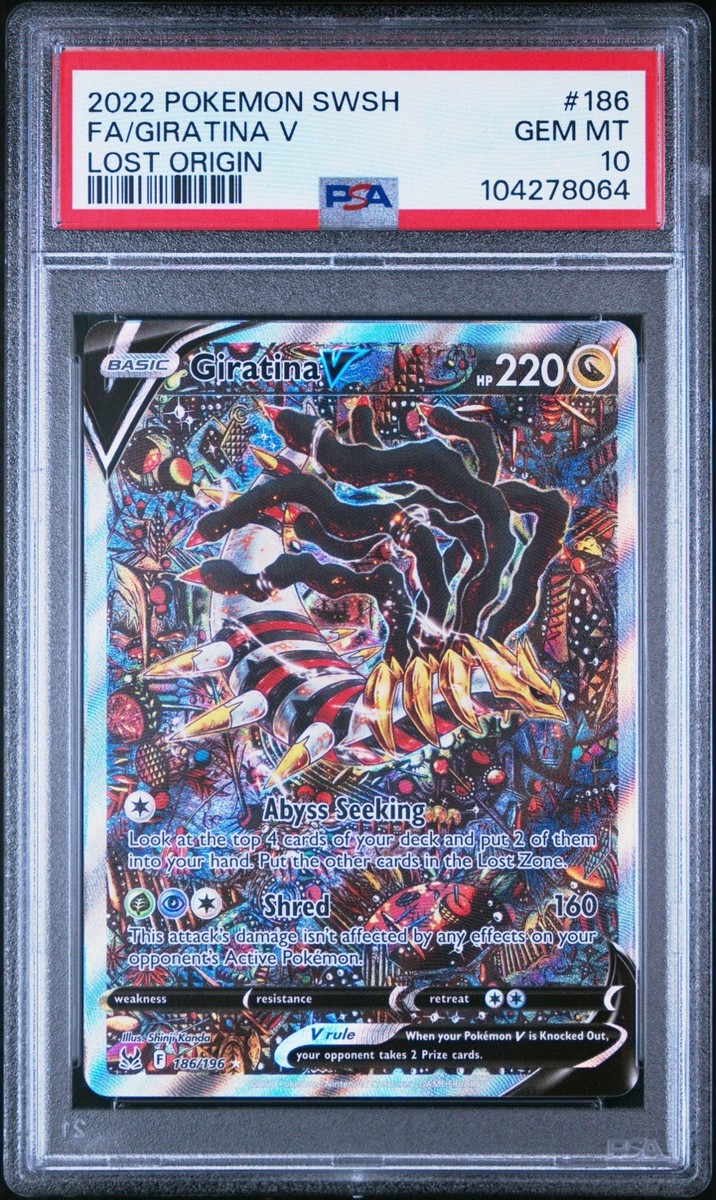Pokemon 2022 Giratina V 186/196 Alt Art Lost Origin GEM MINT