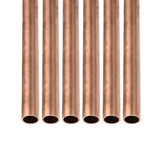 6Pack 13mm x 1mm x 100mm(ODxWall TxL) Copper Tube Round Metal Tubing