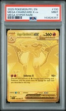 Pokémon Mega Charizard X ex 130/094 INGLESE PSA 9 MINT 2025 Fiamme Fantastiche