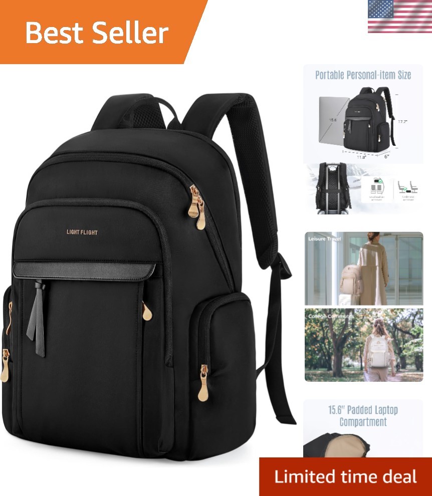 For Women, 15.6 Inch Work Bag Business Backpack, Water Resist...