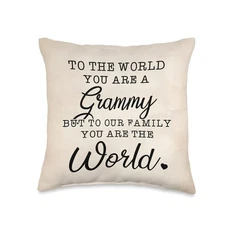 To the World You are Grammy Gifts Mothers day Decor Throw Pillow