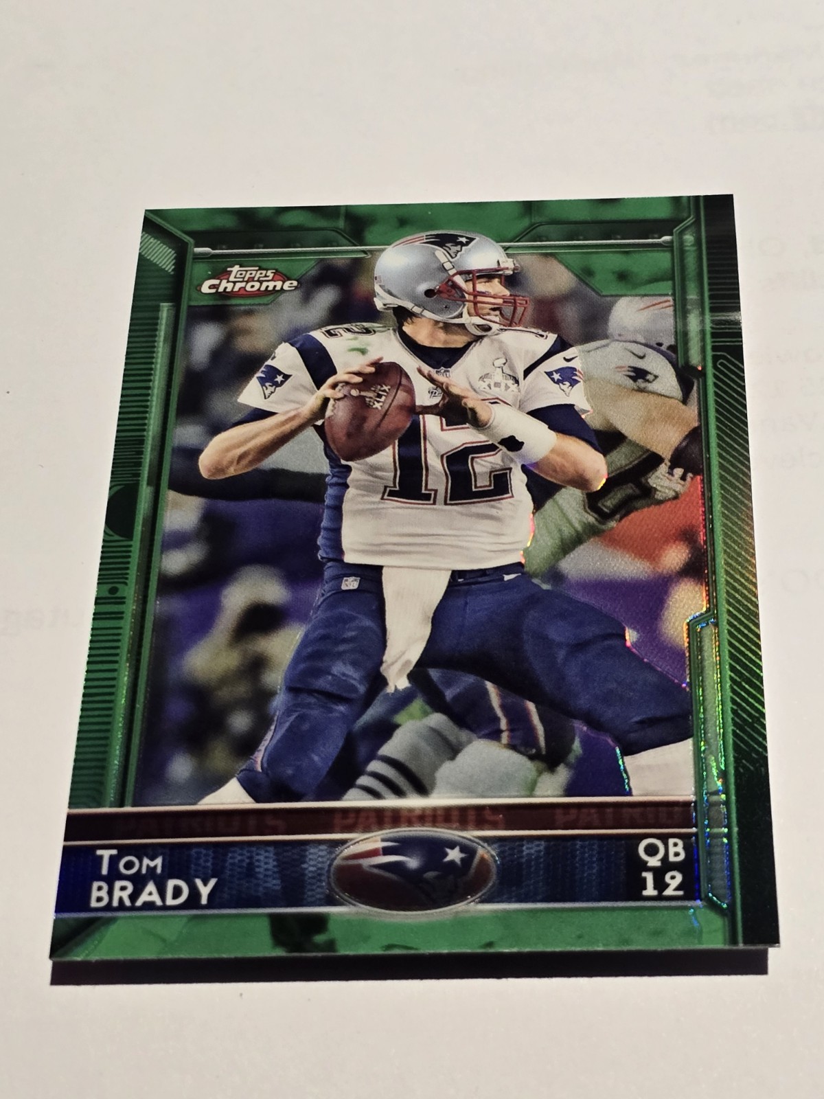 2015 Topps Chrome - Tom Brady #50 Green Refractor