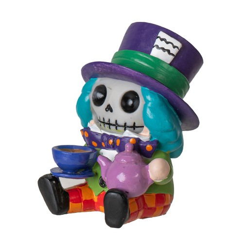 Furry Bones Whimsical Wonderland Mad Hatter Alice Skelett Figur Furrybones - Bild 4 von 8