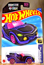 2025 Hot Wheels 3 HW Screen Time 1/10 MONSTER HIGH GHOUL MOBILE Black-Purple