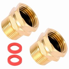 Brass Garden Hose Adapter 3/4" GHT Female to 3/4" NPT Male Garden Hose