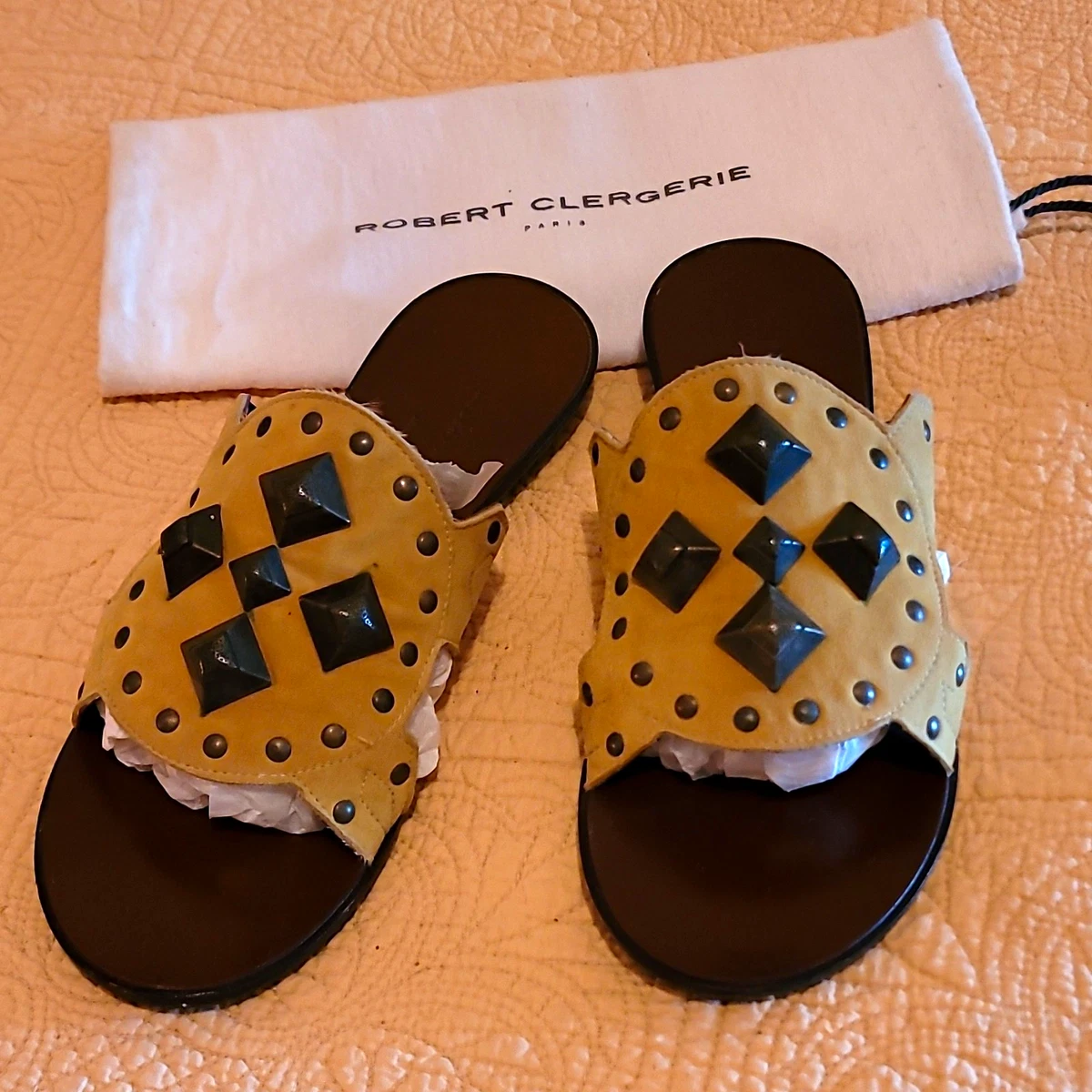 Robert Clergerie サンダル 38 Robert Clergerie Slide Low (1-1.9 in) Heel Height Sandals for