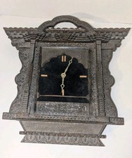 Handmade Nepal Wooden Wall Clock   Intricatel...