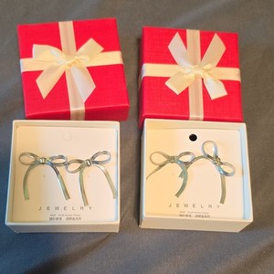 925 Sterling Silver Bow Knot Stud Earrings, Butterfly Back, Nickel-Free No Stone
