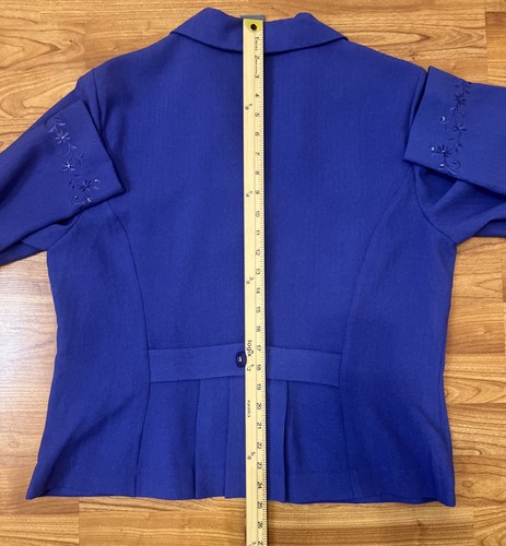 Koret Dress Suit Set Sz 16 Blue 2 Pc Skirt Jacket Embellished Church Career NWT - Picture 12 of 19
