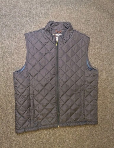 Hawke & Co Sport Performance Quilted Vest Full Zip Mens XL Gray Sleeveless Coat