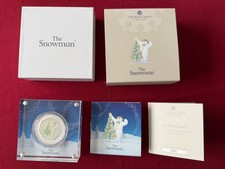 2024 The Snowman 50p Silver Proof Colour Coin Fifty Pence Box & COA Royal Mint