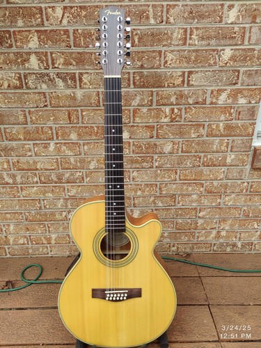 FENDER MIK ACOUSTIC ELECTRIC GUITAR JG-12CE/12 NAT W/CASE