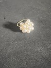 Vintage 14k Yellow Gold Cluster Of 13 Pearls Ring 4.5gr Size 6.75👍 — photo 1