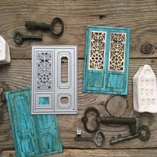 Metal Cutting Dies Door Window Decoration Scrapbooking Paper Craft Stencils DIY