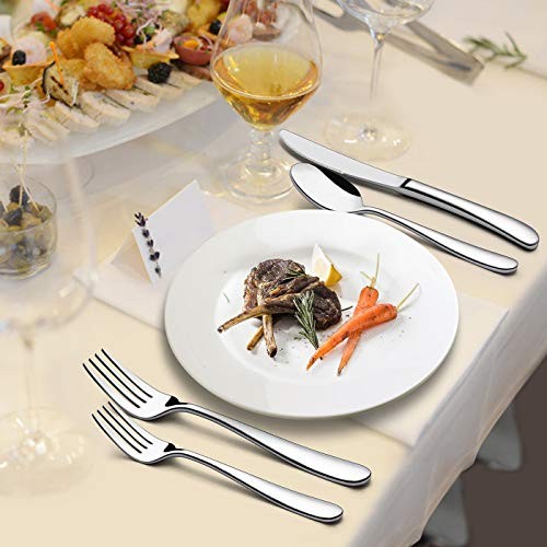  40-Piece Heavy Duty Silverware Set, Stainless Steel Flatware Cutlery Set for 