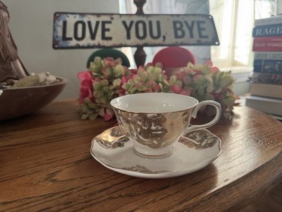 Stunning Grace S Teaware Cup And Saucer, Porcelain With Gold Peony