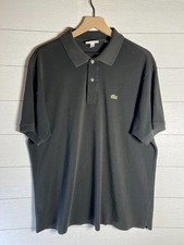 Lacoste XXL 2XL FR 7 Classic Fit Black Polo Shirt Alligator Logo