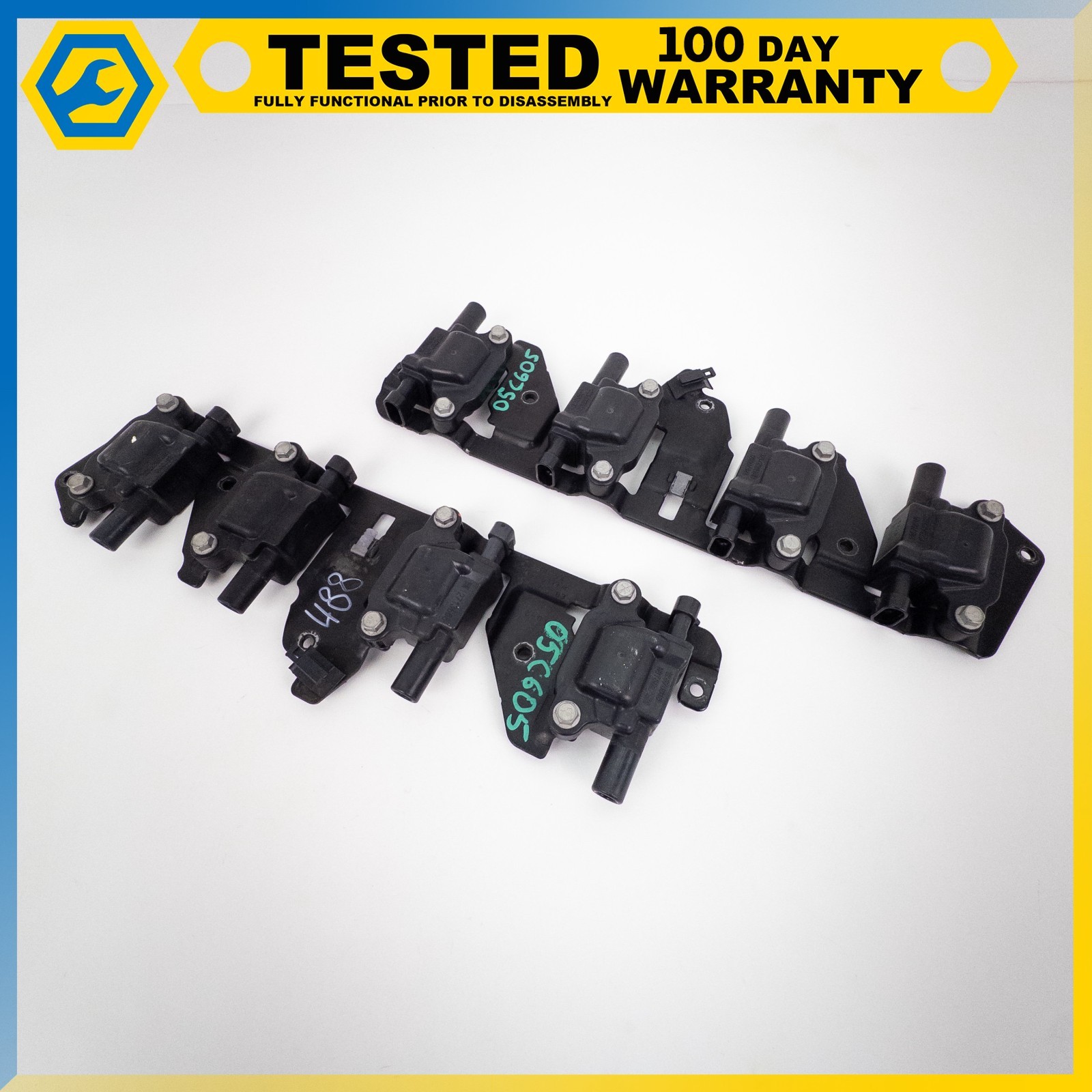 05-13 CORVETTE C6 LS2 LS3 ENGINE IGNITION COIL W/ BRASKET ASSEMBLY SET OEM