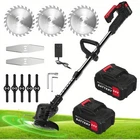 2024 Upgraded Weed Wacker: 24V, 2X4.0Ah Battery, 3 - in - 1 with String Trimmer