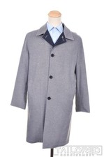 KITON Giacca Cappotto Lungo Uomo Reversibile Grigio VICUNA CASHMERE - EU 52 / US 42