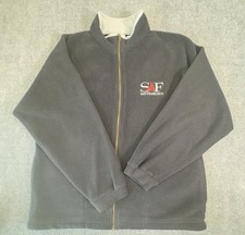 San Francisco Jacket Mens M Zip Front Funnel Neck Pockets Fleece Gray USA Made
