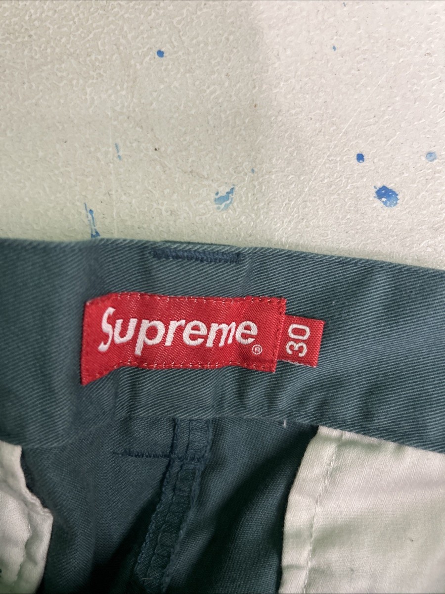 SUPREME 20SS Daniel Johnston Embroidered Work Pant Pants Green