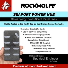 DC USB Charging Hub, 12/24V, 8x USB-C, Internally Fused, Epoxy Potted, Covers