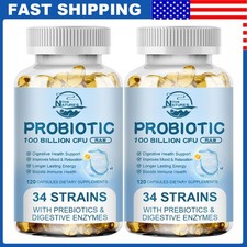 Probiotics 100 Billion CFU Potency Digestive Immune Health 240 Capsules DIGESTIV