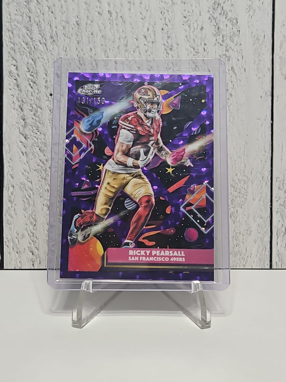 2025 Topps Chrome Cosmic Ricky Pearsall Purple Nebula Refractor/150 Clean Card