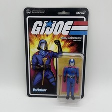 Hasbro ReAction GI Joe Super7 Cobra Commander With Cape & Scepter Action Figure