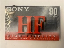 Sony HF High Fidelity 90 Min Blank Audio Cassette Tape Normal Bias New Sealed