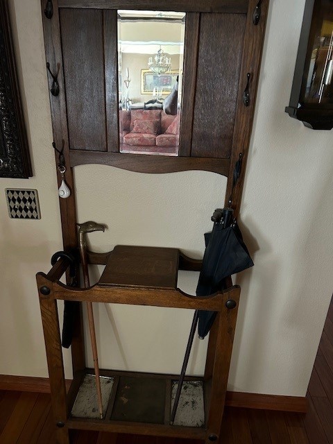 Antique English Hall Tree Circa 1910, No Reserve: