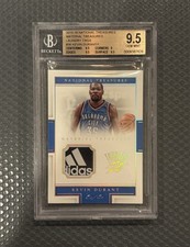 Kevin Durant 2015 National Treasures Laundry Tag 1 OF 1 BGS 9.5 GAME USED 1/1