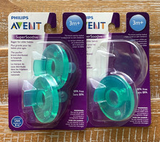 Philips Avent Super Soothie Pacifiers Ages 3 Months Up 3ct NEW