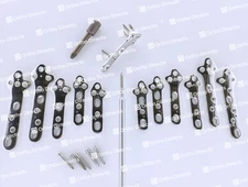 TPLO Locking Broad Plates L+R  W/ Screws & Instruments 68 Pcs Veterinary Set SS