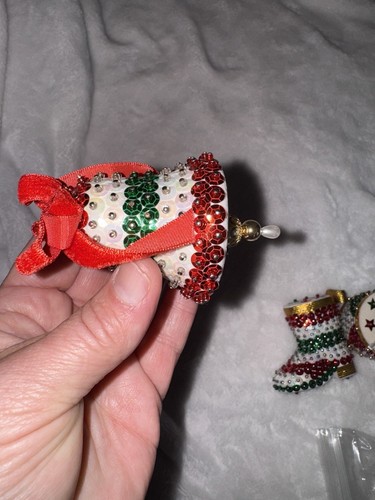 Vintage Beaded Christmas Ornaments - Picture 2 of 10
