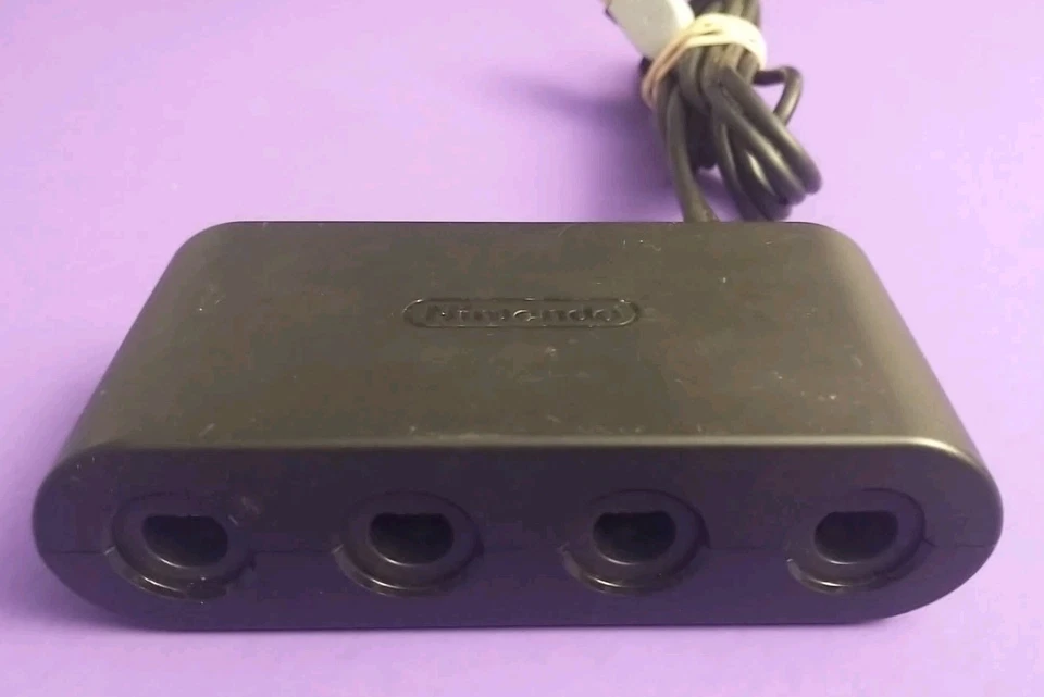 PROBADO Adaptador Controlador Nintendo Wii U GameCube WUP-028 + Mando SB + Juego Foto 3 de 4