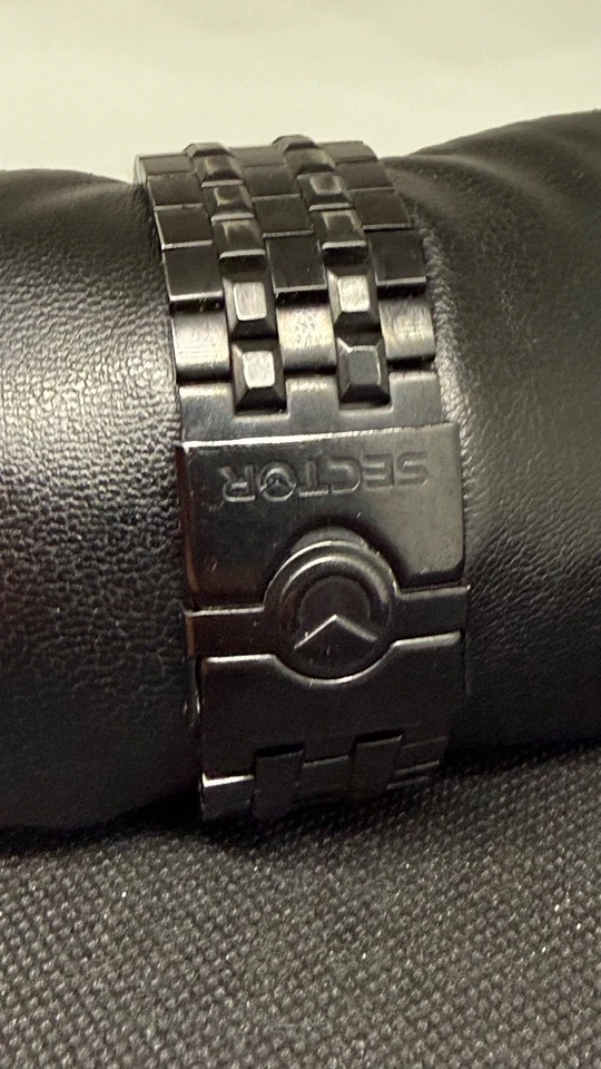 СЕКТОР МЕЖДУНАРОДНЫЙ АЗБУКА МОРЗЕ ДВОЙНОЙ ВРЕМЯ БОЛЬШОЙ РАЗМЕР ВОЕННЫЕ ЧАСЫ МУЖСКИЕ - Изображение 4 из 4