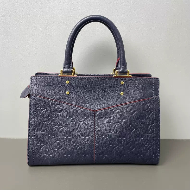 Louis Vuitton Sully MM Monogram Empreinte Navy Red GHW | eBay
