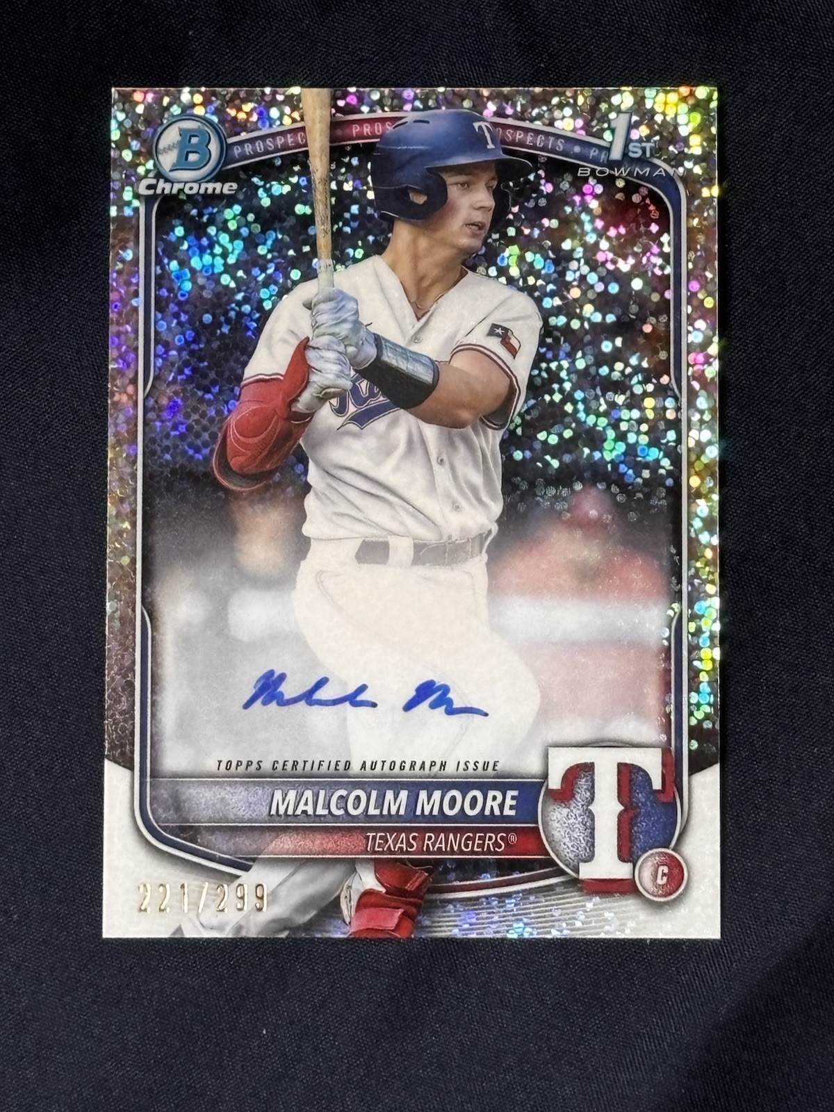 2025 Bowman - Chrome Prospect Autographs Malcolm Moore #CPA-MMO Speckle...