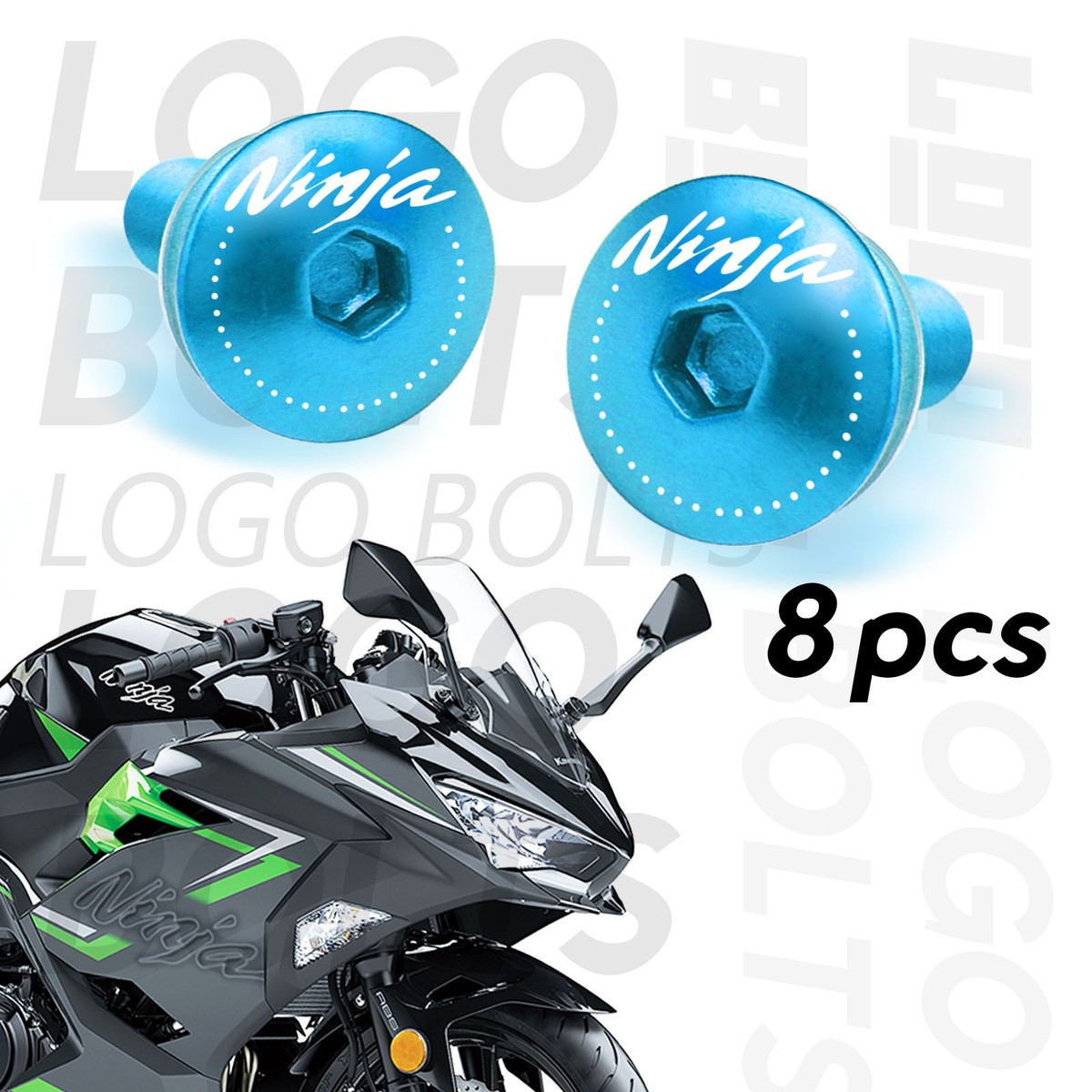 M5 Windscreen Windshield Bolts BLUE For Kawasaki Ninja 1000SX 250R