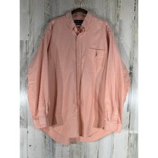 Ralph Lauren Button Down Shirt Size XL Peach Pink Classic Fit Flesh Pony