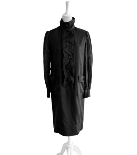 Yves Saint Laurent Rive Gauche, Yves Saint Laurent Rive Gauche Kleid Seidemix Volants Midikleid FR38