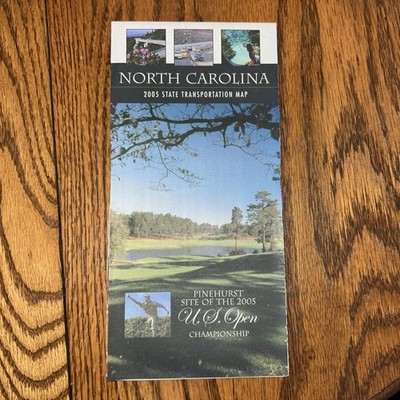 2005 Official State Issue Road Transportation Map of North Carolina US Open