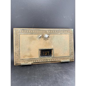 VTG Brass Post Office Postal Mail Box Door Dial Combination Large 1958 #157