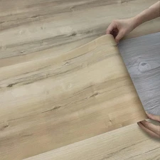 Lareko Peel and Stick Floor Tile – 197" Length 12" Width Roll - Burlywood