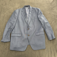 Chaps Blazer Sport Coat Mens 44R Blue Jacket Single Breasted 2 Button Classic