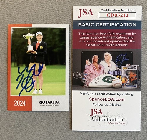 RIO TAKEDA AUTOGRAPH 2024 LPGA JAPAN WOMENS OPEN TRADING CARD JSA CD05212 - Picture 1 of 2