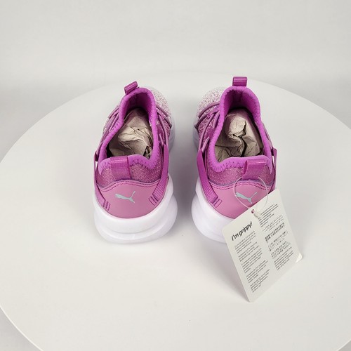 PUMA Rift Slip-On Sprinkle PS Kids Shoes 12C Electric Orchid Light Aqua NEW - Picture 6 of 19