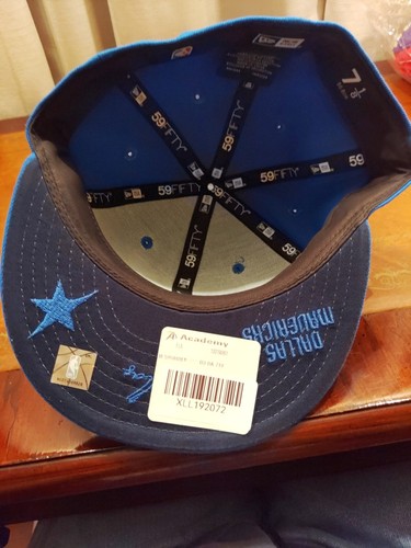 DALLAS MAVERICKS NEW ERA 59FIFTY OFFICIAL TEAM COLOR BLUE FITTED HAT SIZE 7 1/8 - Picture 3 of 6